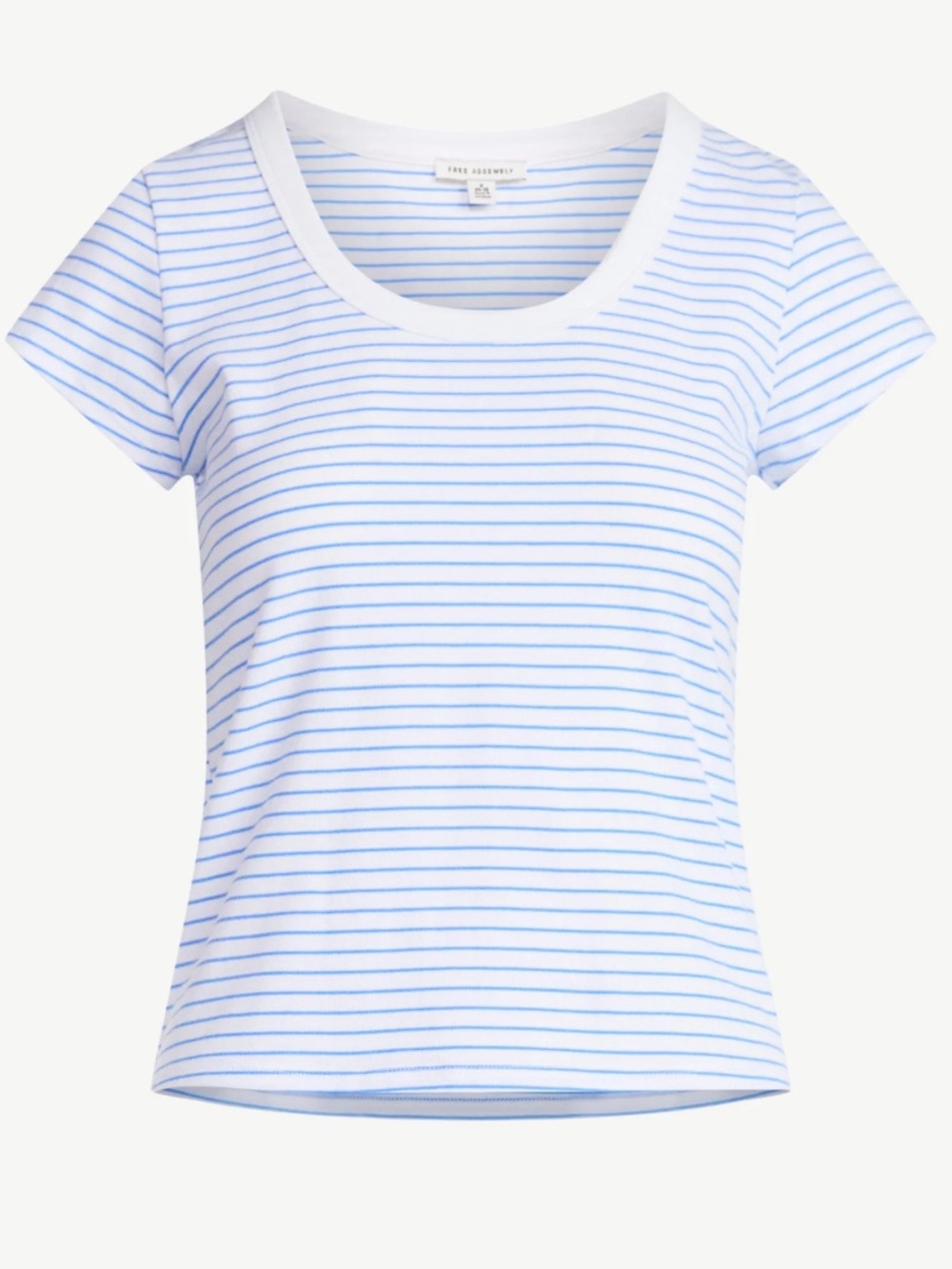 Free Assembly Women's Scoop Neck Tee with Short Sleeves